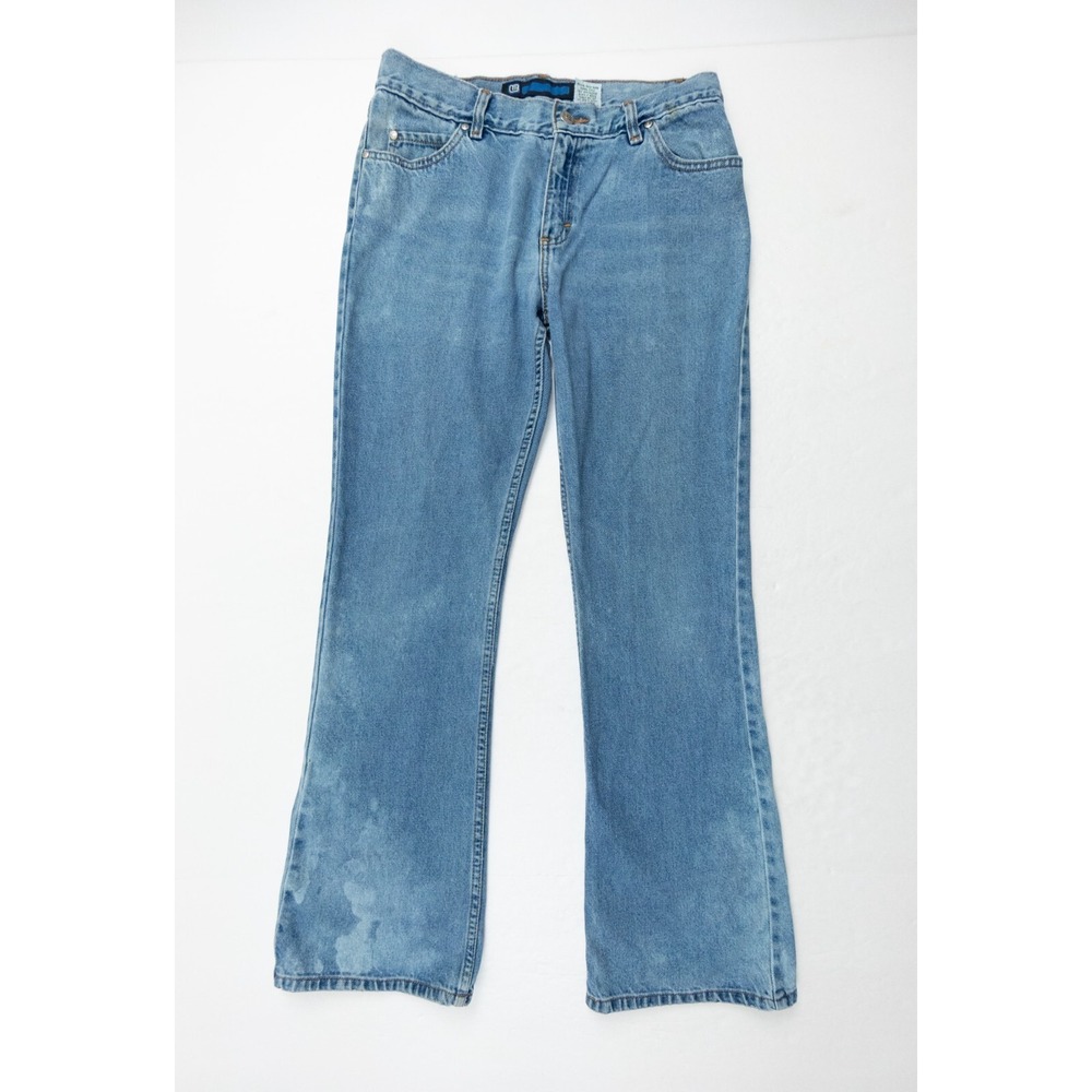 Vintage Levis L2 Jeans Womens 7 Blue Denim Pants Flared Leg Distressed FLAWS*